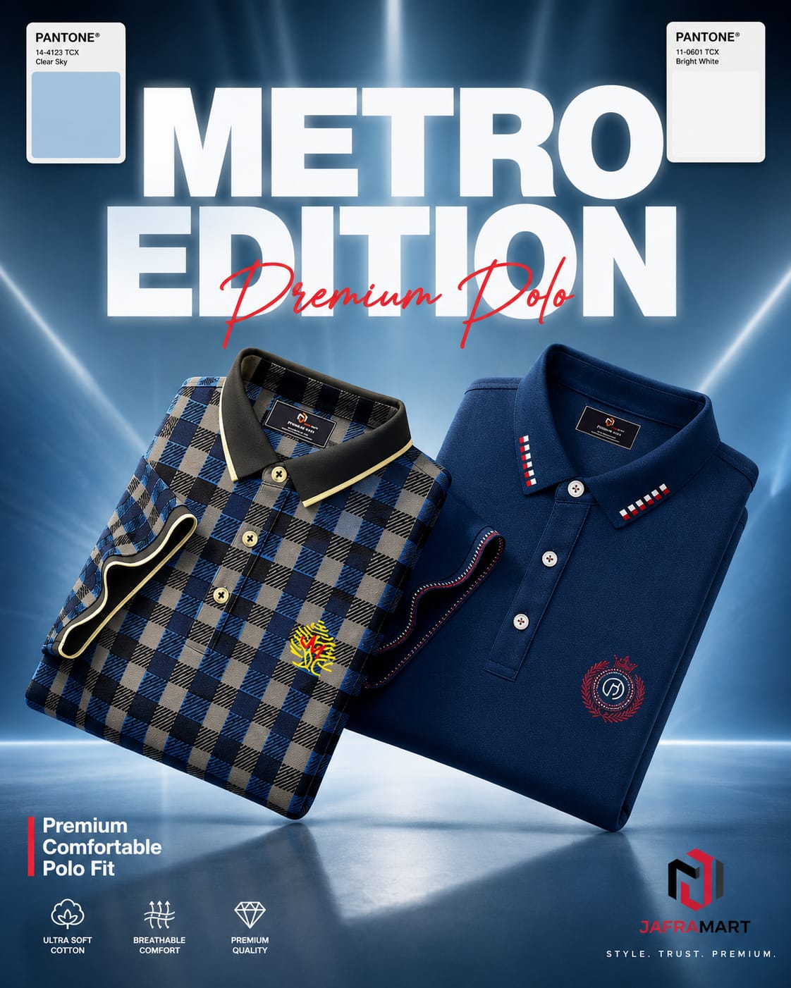 2pcs Combo Of Men's Short Sleeve 100% Cotton Premium Quality Polo T-Shirt -  1Stripe sets